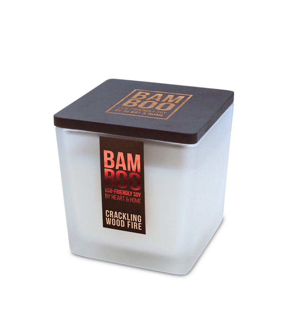 Crackling Wood Fire - Bamboo Large Jar Candle